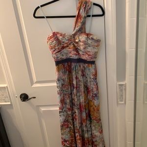 BCBGMaxazria One-Shoulder Gown